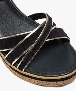 Sandales femme à talon compensé et détails métallisés vue6 - GEMO(URBAIN) - GEMO