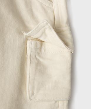 Pantalon de jogging cargo en maille coloris unique bébé garçon vue3 - GEMO(BEBE DEBT) - GEMO