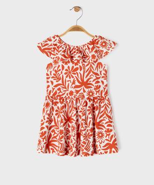 Robe à col volanté en jersey de coton bébé fille vue1 - GEMO 4G BEBE - GEMO