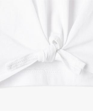 Tee-shirt fille large et noué dans le bas à manches très courtes et  vue2 - GEMO (ENFANT) - GEMO