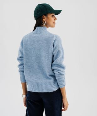 Pull col montant avec couture sur l’avant femme vue3 - GEMO(FEMME PAP) - GEMO