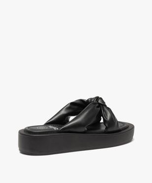 Mules femme unies à semelle épaisse et brides matelassées vue4 - GEMO (CASUAL) - GEMO
