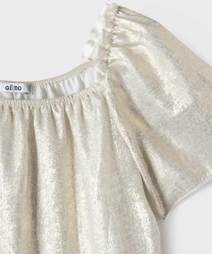 Robe de cérémonie aux reflets métallisés fille vue2 - GEMO (ENFANT) - GEMO