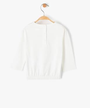 Tee-shirt bébé fille à manches 3/4 et taille élastiquée vue3 - GEMO(BEBE DEBT) - GEMO