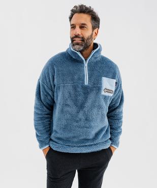 Veste d'intérieur en polaire duveteuse à col camionneur homme - Roadsign vue1 - ROADSIGN - GEMO