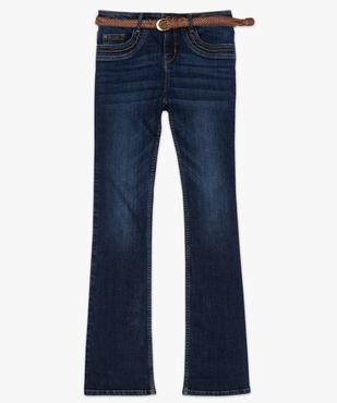 Jean femme coupe Bootcut avec ceinture tressée vue4 - GEMO(FEMME PAP) - GEMO