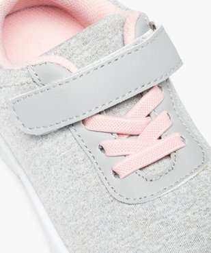 Baskets fille dessus jersey à lacets élastiques et scratch vue6 - GEMO (ENFANT) - GEMO