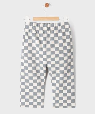 Pantalon de jogging à motif damier bébé garçon vue3 - GEMO 4G BEBE - GEMO