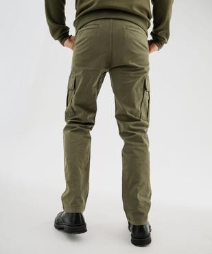Pantalon cargo loose coloris unique homme vue3 - GEMO 4G HOMME - GEMO