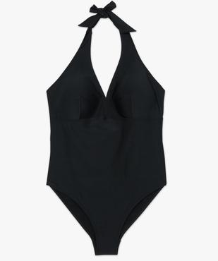 Maillot de bain femme grande taille 1 pièce à nouer dans le cou vue4 - GEMO (PLAGE) - GEMO