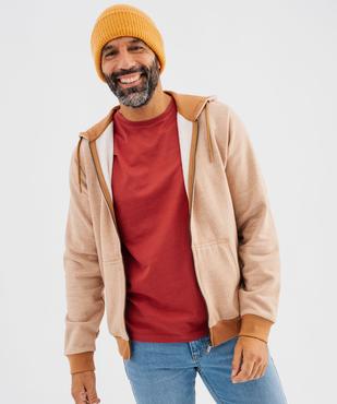 Sweat zippé à capuche homme vue5 - GEMO 4G HOMME - GEMO