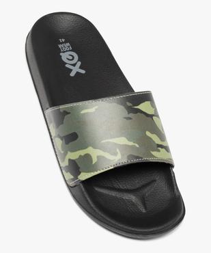 Mules de piscine homme imprimées camouflage vue5 - GEMO (PLAGE) - GEMO