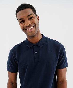 Polo manches courtes en coton homme vue2 - GEMO (HOMME) - GEMO