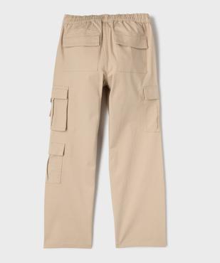 Pantalon coupe cargo straight avec taille élastique fille vue7 - GEMO 4G FILLE - GEMO