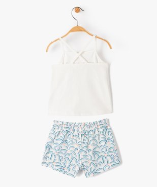 Ensemble bébé fille 2 pièces à motifs palmiers : débardeur et short vue3 - GEMO(BEBE DEBT) - GEMO