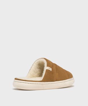 Chaussons mules en suédine avec doublure chaude femme - DIM vue4 - DIM - GEMO