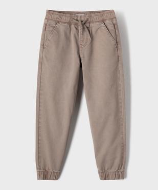 Pantalon jogger avec taille élastique ajustable garçon vue3 - GEMO (ENFANT) - GEMO