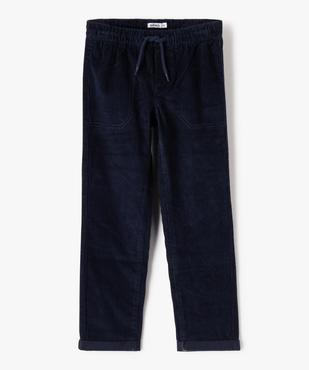 Pantalon velours coupe droite garçon vue1 - GEMO (ENFANT) - GEMO