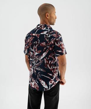 Chemise manches courtes à motif feuillage homme vue3 - GEMO (HOMME) - GEMO