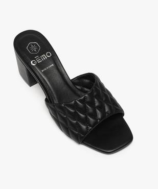 Mules femme à talon carré et dessus matelassé vue5 - GEMO(URBAIN) - GEMO
