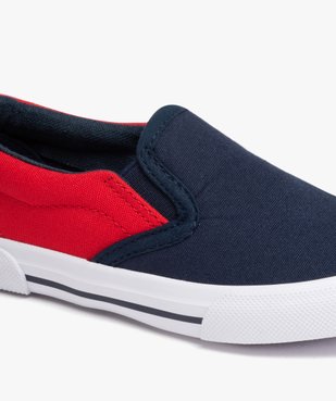 Slip-on garçon en toile bicolores avec col élastiqué vue6 - GEMO (ENFANT) - GEMO