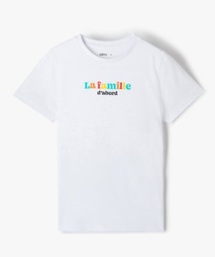 Tee-shirt garçon à manches courtes à message vue2 - GEMO (ENFANT) - GEMO