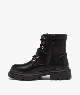 Boots esprit biker avec semelle crantée fille vue3 - GEMO (ENFANT) - GEMO