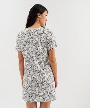 Chemise de nuit manches courtes à motifs lapin Panpan femme - Disney vue3 - PANPAN - GEMO