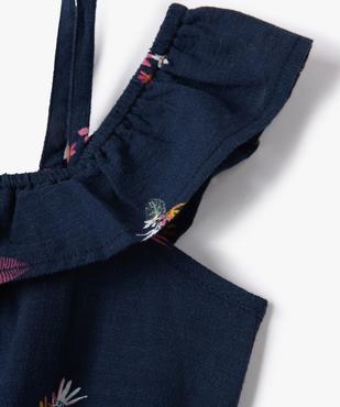 Robe fille fleurie à bretelles et col volanté vue2 - GEMO (ENFANT) - GEMO