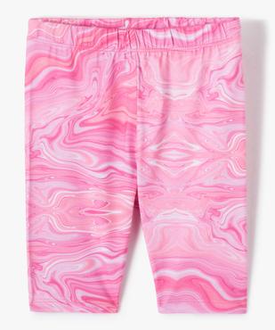Legging fille court multicolore à taille élastiquée vue1 - GEMO (ENFANT) - GEMO