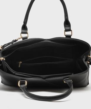 Sac à main bi-matière avec pampille pochette femme vue3 - GEMO (ACCESS) - GEMO