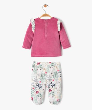 Pyjama 2 pièces avec volants sur les épaules bébé fille - Petit Béguin vue3 - PETIT BEGUIN - GEMO