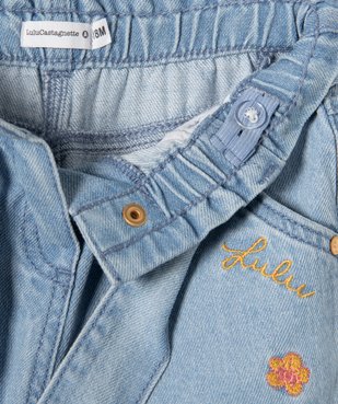 Jean bébé fille avec motifs brodés - LuluCastagnette vue2 - LULUCASTAGNETTE - GEMO