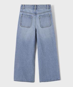 Jean straight à broderies fleuries et taille réglable fille vue5 - GEMO 4G FILLE - GEMO