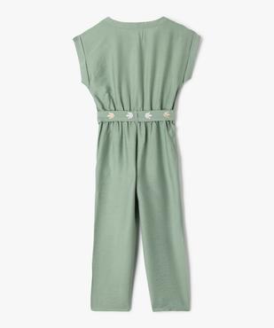 Combinaison longue en viscose à ceinture brodée fille vue4 - GEMO 4G FILLE - GEMO