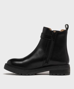 Boots dessus cuir avec semelle crantée femme - Tanéo vue5 - TANEO - GEMO