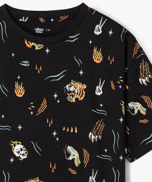 Tee-shirt manches courtes en coton imprimé garçon vue6 - GEMO 4G GARCON - GEMO