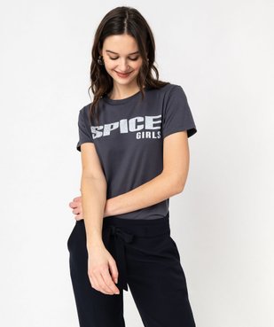 Tee-shirt à manches courtes imprimé devant et dos femme - Spice Girls vue1 - LILO & STITCH - GEMO