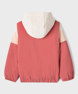 Blouson à capuche tricolore doublure polaire fille vue6 - GEMO (ENFANT) - GEMO