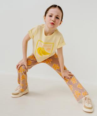 Tee-shirt manches courtes oversize à motifs brodés fille vue5 - GEMO 4G FILLE - GEMO