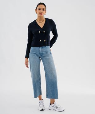 Gilet rayé à fermeture croisée esprit marin femme vue4 - GEMO 4G FEMME - GEMO