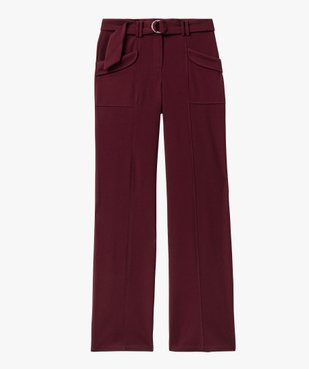 Pantalon droit en maille fluide à ceinture femme vue4 - GEMO(FEMME PAP) - GEMO