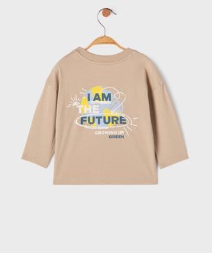 Tee-shirt manches longues imprimé devant et dos bébé garçon vue3 - GEMO 4G BEBE - GEMO