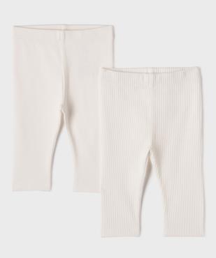 Pantalon en maille uni bébé (lot de 2) vue1 - GEMO 4G BEBE - GEMO