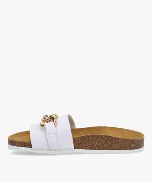 Mules femme à talon plat et bride avec chaîne métallique vue3 - GEMO (CASUAL) - GEMO