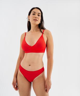 Tanga en maille côtelée sans coutures femme vue3 - GEMO(HOMWR FEM) - GEMO