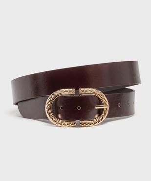 Ceinture à boucle ovale femme vue1 - GEMO (ACCESS) - GEMO