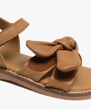 Sandales en cuir à scratch et brides nouées fille vue6 - TANEO GEMO FOR GOOD - GEMO