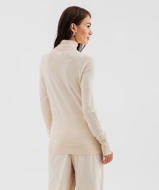 Pull à col roulée en maille fine femme vue3 - GEMO 4G FEMME - GEMO