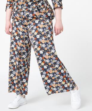 Pantacourt femme grande taille imprimé coupe large  vue1 - GEMO (G TAILLE) - GEMO